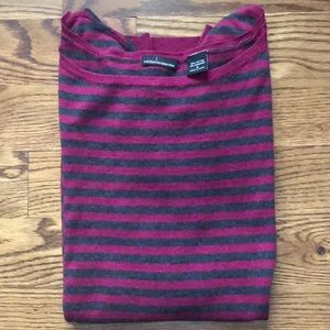 MODA International Striped Tunic Sweater